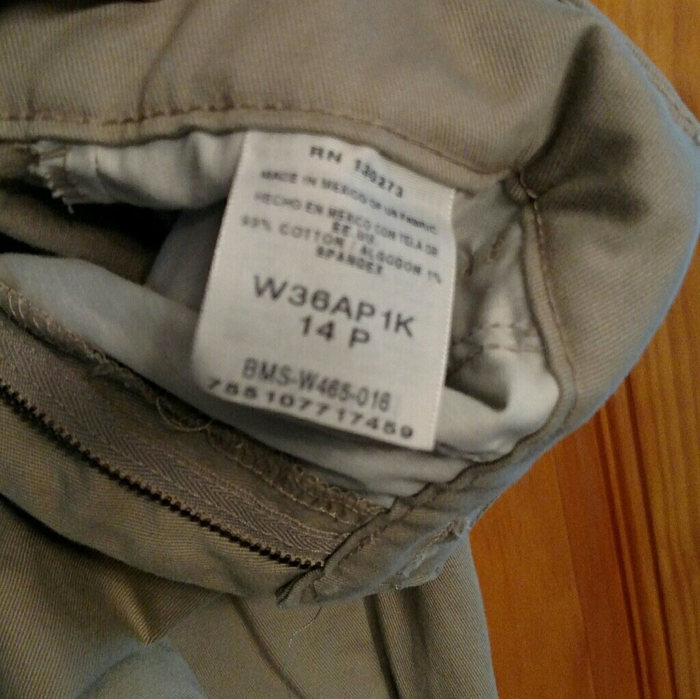 Riders by Lee tan twill pants sz 14P - Picture 4 of 6